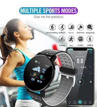 119 plus, Bluetooth-совместимые смарт-часы IP67, водонепроницаемый смарт-браслет, спортивный трекер артериального давления, умные часы для Android IOS