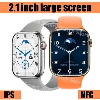 2,1 Дюймов HD Экран Смарт-Часы Серии 8 Ultra NFC часы Для Мужчин Женщин Беспроводная Зарядка Bluetooth Вызов Фитнес-Браслет 2023 НОВЫЙ