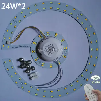 2014new продукт 24 Вт 2,4 г rf сенсорный пульт дистанционного управления светодиодная потолочная панель 5630smd светодиодная лампа с неполярным затемнением цветовой температуры