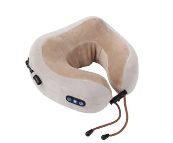 2022, Оптовая продажа, бытовая многофункциональная U-образная массажная подушка для шеи, портативный 3-скоростной электрический массажер для шейки матки с подогревом