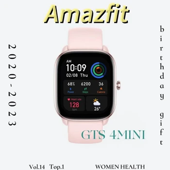 Amazfit GTS 4 МИНИ-Умные часы для женщин, подарок на День Рождения, 120 + спортивных режимов, 1,65 