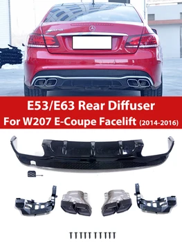E53 E63 AMG Задний Диффузор С Выхлопной Трубой Для Mercedes Benz E Coupe W207 C207 E200 E250 E260 E350 2014-2016 Автомобильные Аксессуары