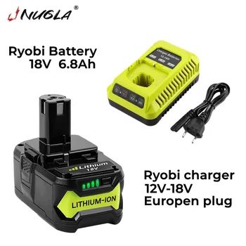 Für Ryobi 18V 6800mAh Hohe Kapazität Lithium-Batterie  ONE + P102 P103 P104 P105 P107 Cordless  Werkzeuge + Ladegerät