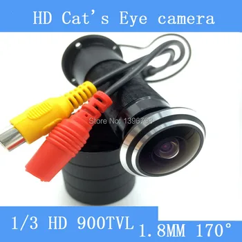 HD 5MP 170 Широкоугольная проводная мини-видеокамера ночного видения с отверстием для дверного проема, цветная камера видеонаблюдения 1/3 'Sony