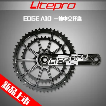 Litepro EDGE AIO С полыми двойными Кольцами-цепями, шатун для шоссейного велосипеда 53T/59T 50/34T 52/36T GXP 170 мм 172,5