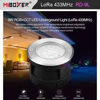 Miboxer LoRa 433 МГц 9 Вт RGB + CCT светодиодный Подземный Светильник Водонепроницаемый IP68 Наружный Светильник 433 МГц Пульт Дистанционного управления AC12V/DC12 ~ 24V