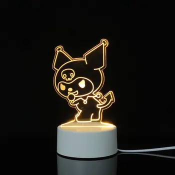 Sanrio Cinnamoroll Kuromi My Melody USB Ночник Прикроватная лампа для Сна с настольной лампой Мягкий свет Защита глаз Подарок подруге