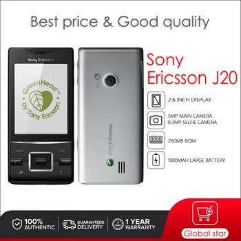 Sony Ericsson Hazel J20 J20i Оригинальный 2,6 дюйма 5 Мп 1000 мАч 3G Мобильный телефон Sony Ericsson Hazel Высокого качества