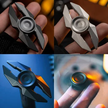 WANWU-EDC Металлические декомпрессионные игрушки с минималистичным гироскопом на кончиках пальцев из нержавеющей стали