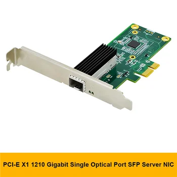 WGI210 PCI-E X1 Гигабитная Сетевая карта Однопортовый SFP Сервер Сетевая карта I210-F1 Гигабитная Волоконно-Оптическая Сетевая карта