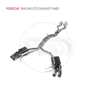 Выпускная система HMD из нержавеющей стали, водосточная труба и задняя крышка Подходят для модификации Porsche Macan GTS, электронный клапан