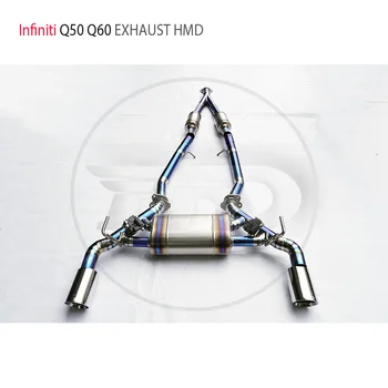 Выпускной коллектор из титанового сплава HMD для Infiniti Q50 Q60 Автомобильные Аксессуары Автозапчасти