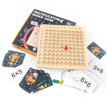 Деревянная настольная игра Монтессори Для умножения Математическое мышление, развитие мозга, Счетная игрушка, обучение детей, развивающие игрушки