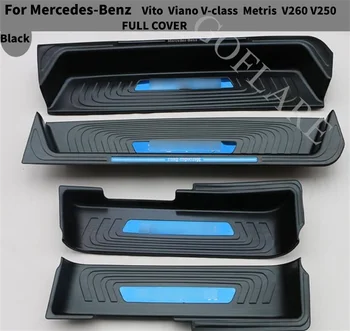Для Mercedes-Benz Vito V-Class W447 2016-2022 Накладка На Порог из нержавеющей Стали, Защита Педали, Защитная Крышка, Автомобильные Аксессуары