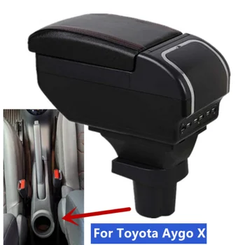 Для Toyota Aygo X Подлокотник коробка Для Toyota Aygo X автомобильный подлокотник коробка Внутренняя Модернизация с USB зарядкой Пепельница Автомобильные Аксессуары