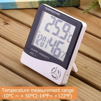 ЖК-электронный цифровой Измеритель температуры Влажности В помещении, на улице, Термометр, Гигрометр, метеостанция, Домашние часы HTC-1, HTC-2