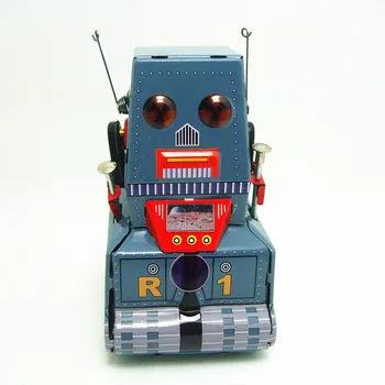 [Забавно] Классическая коллекция, Ретро Заводной Металлический Ходячий жестяной бак, лунный зонд, механическая игрушка для отзыва робота, подарок детям