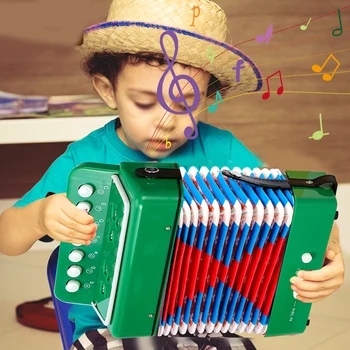 Игрушка-аккордеон, 7 клавишных аккордеонов для детей/10 клавиш, музыкальный инструмент, развивающие игрушки, подарки для малышей, начинающих мальчиков и девочек