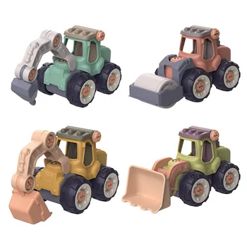 Игрушки для инженерных транспортных средств 4 Стиля, Пластиковые Строительные Модели Экскаватора, Трактора, Самосвала, Бульдозера, Мини-подарки для мальчиков, игрушка 