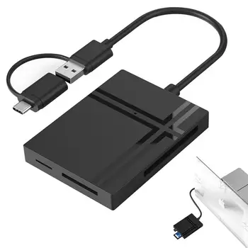 Кард-Ридер 5 В 1 USB C Док-станция USB C К многопортовому адаптеру, совместимому с ноутбуками USB C и другими устройствами Type C.