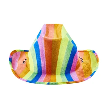 Ковбойская шляпа Унисекс в стиле Вестерн в винтажном стиле, Фетровая кепка-пастушка с широкими полями и Пряжкой для ремня - Идеально подходит для вечеринки в честь Хэллоуина и костюма