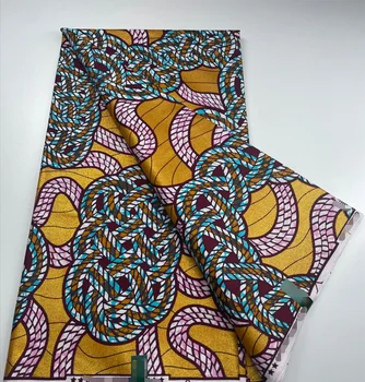Новая Великолепная Африканская Восковая блестящая Гламурная Ткань Хлопок Анкара Батик Материал Pagne воск для шитья свадебного платья