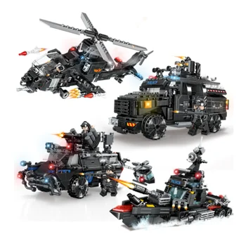 Новый военный спецназ 2022 года совместим с Lego building boy, специальной полицией, собирающей игрушечное оружие