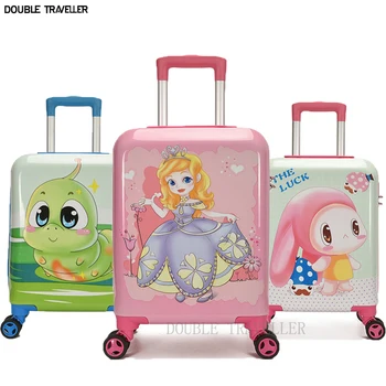 Новый мультфильм путешествия чемодан детский милый тележка для багажа для девочек мальчиков милые прокатки багаж нести кабина чемодан на колесиках 2023