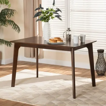 Обеденный стол Seneca и современный темно-коричневый с отделкой из дерева, приставной столик для спальни, чайный столик, Маленький приставной столик Mesas S