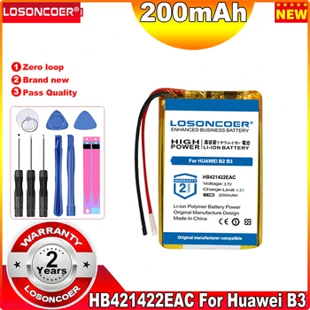 Оригинальный Аккумулятор LOSONCOER HB421422EAC 200 мАч Для Huawei B2 B3 Smart Wristband 1ICP5/14/21