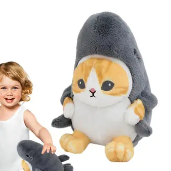 Плюшевые игрушки для кошек 20 см/8 дюймов, милая плюшевая игрушка с кошачьей акулой, мягкая подушка, плюшевая кукла из японского Аниме, реквизит для фотосъемки