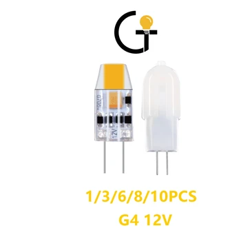Светодиодная мини-лампа G4 переменного/постоянного тока 12 В 1,2 Вт 1,4 Вт с высокой светоотдачей без стазмоизоляции для хрустальных люстр вместо галогенных ламп мощностью 20 Вт 50 Вт
