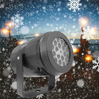 Светодиодный проекционный светильник в виде снежинки, Пленка, Графический рождественский светильник, Светильник для украшения Хэллоуина, Лазерный светильник для сцены