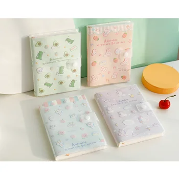 Симпатичный блокнот Ins для девочек с водонепроницаемой пряжкой, многофункциональный блокнот с цветными страницами, резиновый чехол для ноутбука