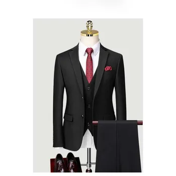Сшитое на заказ Свадебное платье Жениха, Блейзер, Брюки, деловые Классические брюки высокого класса ZHA05-52999