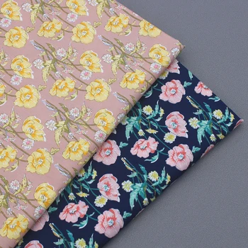 Хлопчатобумажная Ткань с Имитацией Цветка высокой плотности 60-х годов, изготовляющая Летнее Тонкое Платье-рубашку, Костюм, одежду ручной работы из ткани-ракушки